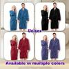 1PC Unisex Thickened Coral Fleece Bathrobes, Men's and Women's Adult Bathroom Towels Apron Bedroom Shawl Collar Bathrobes