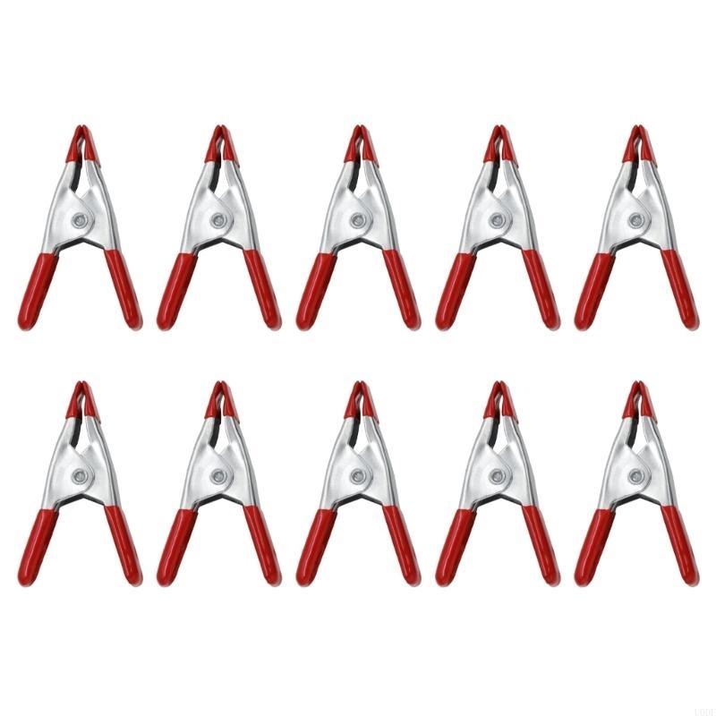 

10Pcs 2 Inch Multifunction Metal Sheet Spring Clamps Tent Clip A-type for Home червоний