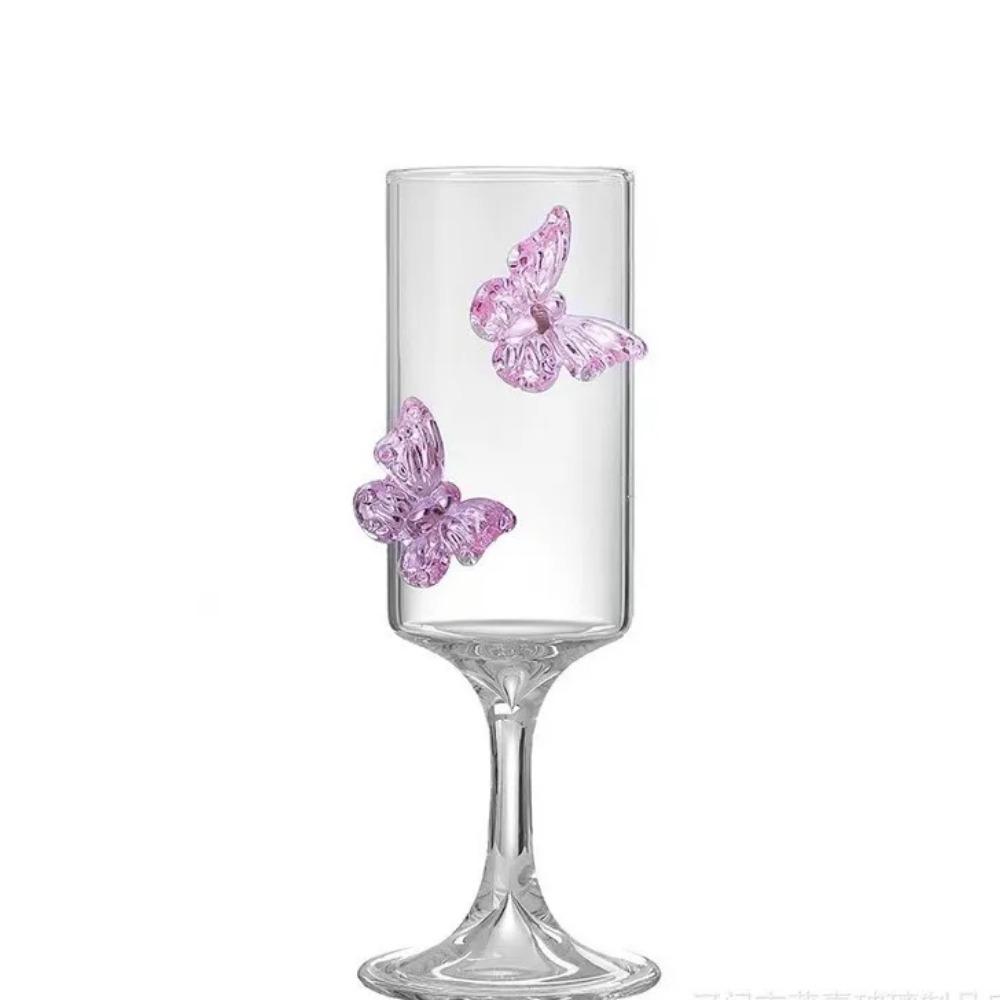 

3D Скульптура Бабочка Стеклянный Чайник Высокоборосиликатное Стекло Чайный Стакан Стаканы Чайная Посуда LoverTea Наборы Чайник Чашка для Воды Бутылка 301-400ml фиолетовый