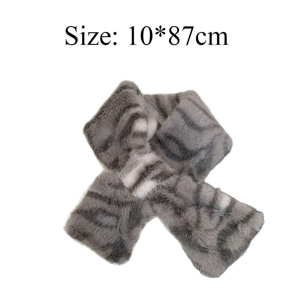 Soft Plush Scarf Windproof Cross Scarf Fashion Neck Wrap Outdoor