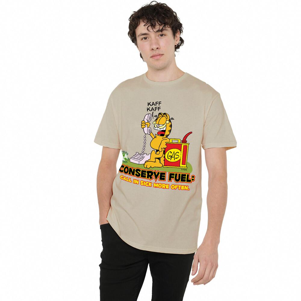 Garfield Call In Sick T-Shirt S-2XL Sand XXL