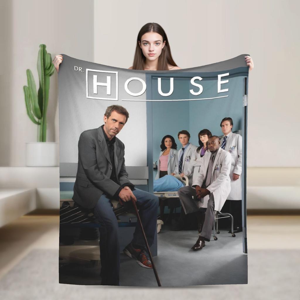 House MD Dr Gregory House Fashion Blanket Cozy Soft Throw Fashion Blankets for Bed Multi-size Quilt