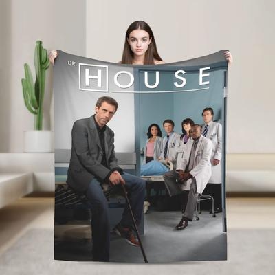 House MD Dr Gregory House Kuscheldecke für das Sofa Weiche Flauschige Plüschdecke 50x60 Zoll Mehrere Größen Tagesdecken für Alle Jahreszeiten