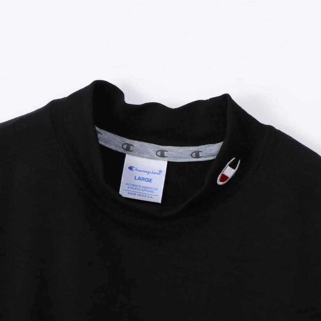 Long Antibacterial and Odor UV Graphic Logo TECH TERRY Crew Neck Black [Champion] Sweatshirt, Sleeve, Resistant, Stretch, Protection, Print, WEAVE(R)