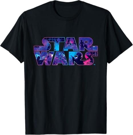Star Wars Logo Retro 90s Galaxy TShirt Size S 4XL S