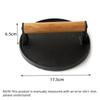 YOMDID 1PC Round Steak Pressing Plate Cast Iron Hamburger Meat Press Tool Steak Plate Wooden Handle Kitchen Barbecue Teppanyaki