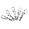 10Pcs Rolling Barrel Swivel With Snap Fishhook Lure Connector Fishing Tackle