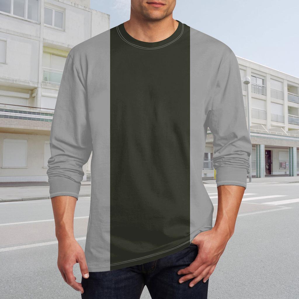 Men's T Shirt O-Neck Clothing Apparel Outdoor Long Sleeve Print Fashion Designer Vintage