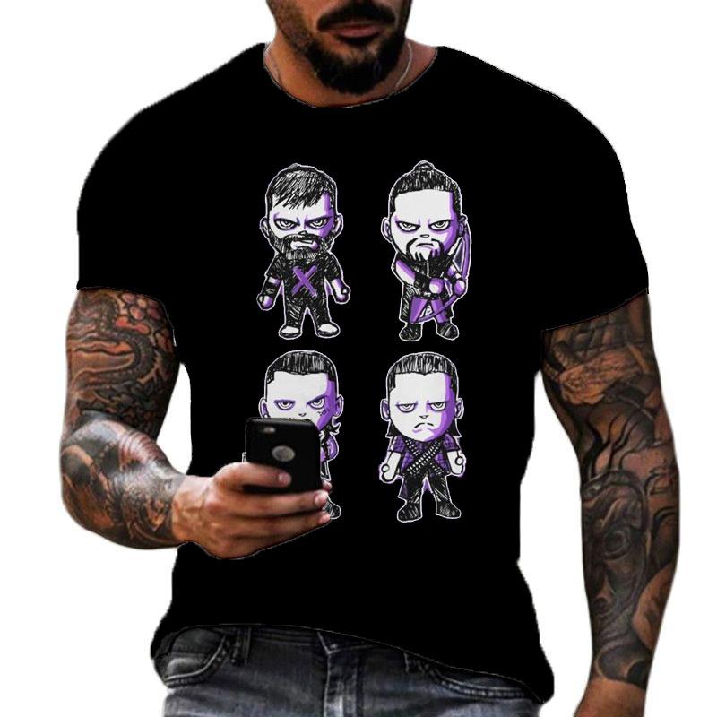 2025 Summer Men's 2D Printing Famous Wrestler Rhea Ripley T-shirt Children's Street Round Neck Sports Large Top