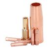 Mig Welding Gun Accessory Flux Core Gasless 0.8mm 0.031in Brass Nozzle Tips Kit Equipment for