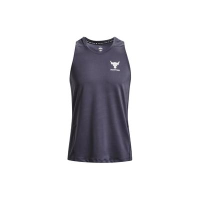 Project Rock Turfgear Armorprint Stampa Lettere Girocollo Aderente Canotta Senza Maniche Uomo Gilet Grigio 1373804-558