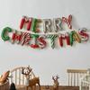 1Set Merry Christmas Balloon Banner For Christmas Party Decoration 16inch Aluminum Foil Balloon Banner Happy New Year Decoration