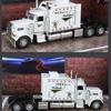 Funny 1:24 American Truck Model Sound And Light Vehicles Gifts Container Truck Simulation Alloy Heavy Truck Model Decoration