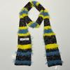 Autumn and winter new rainbow striped scarf women's niche design sense wool knitted contrasting scarf fashionable versatile scarf