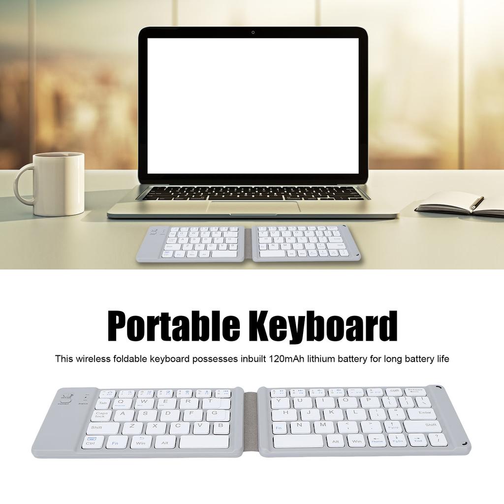 Foldable Keyboard  3.0 Fast Typing Silent 120mAh Battery Compact Size Wide Compatibility   Wireless Keyboard