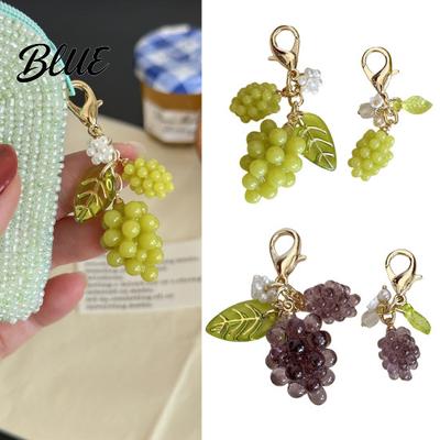 Decorative Keyring Charm Keychain Pendant Grape Bunch Shape Purse Pencil
