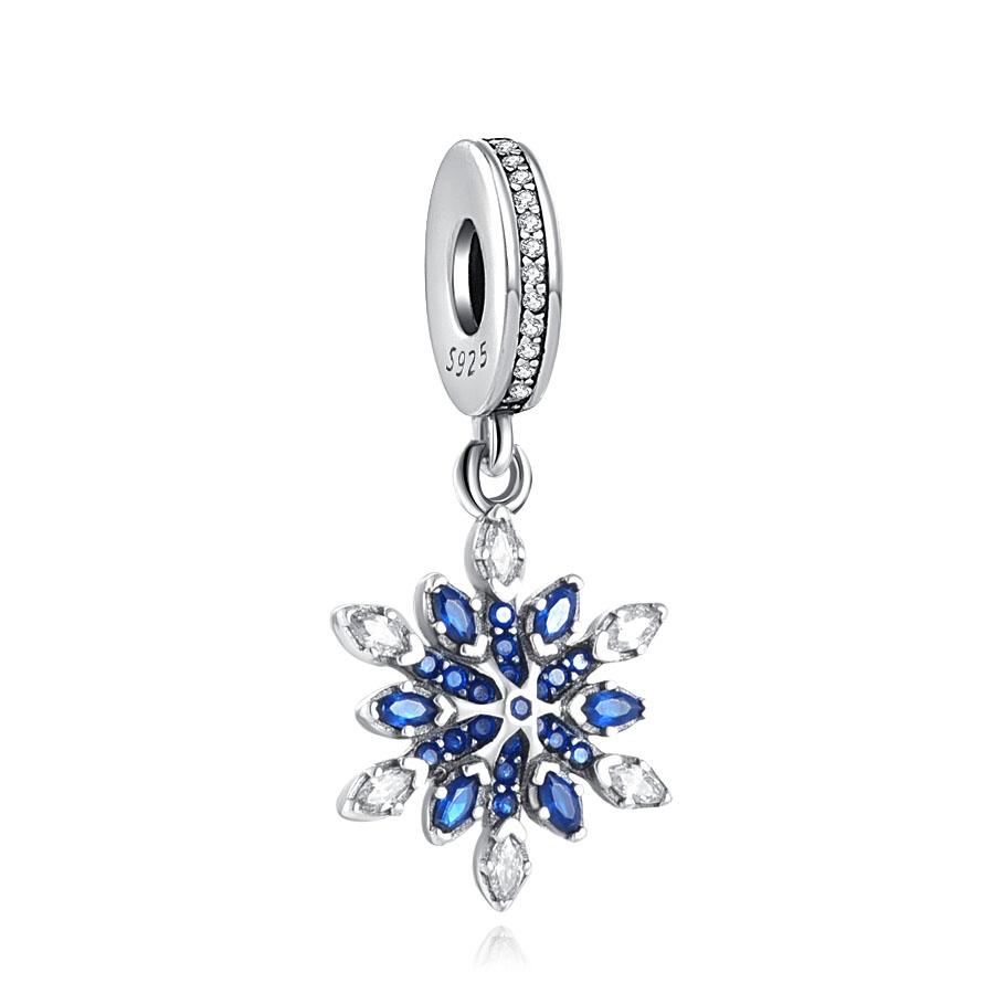 925 Silver Heart Charms Snow House Snowflake Snowman Pendant DIY Jewelry Making For Women Gift Fashion Accessories