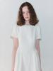 Etmont Shirring Flare Mini Dress, Ivory