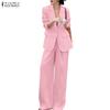 Women Cardigan Blazer and Pants Casual Two Piece Suit Sets