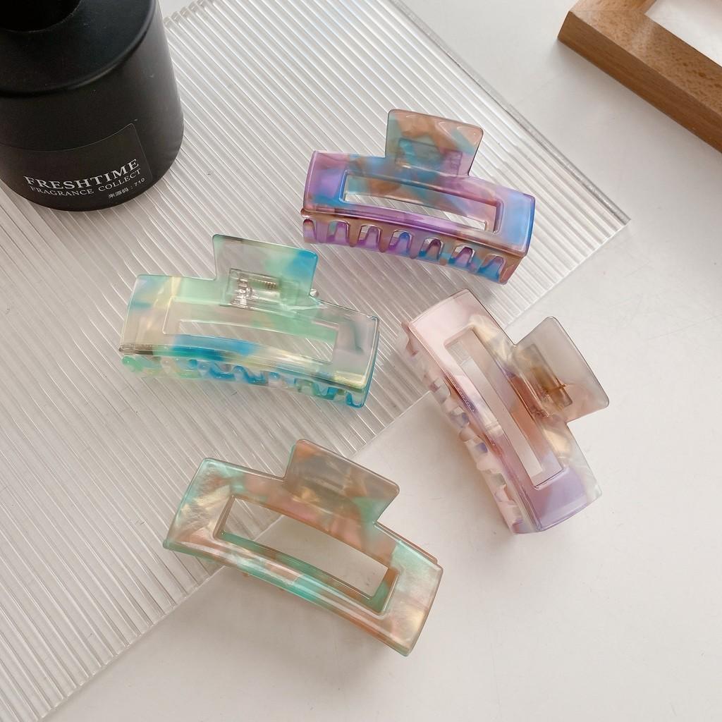 Handmade Acetate Hair Claw Clip Stylish Square Hair Accessory For Teens And Girls