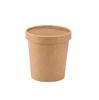 Disposable Kraft Paper Takeaway Bowl with Lid