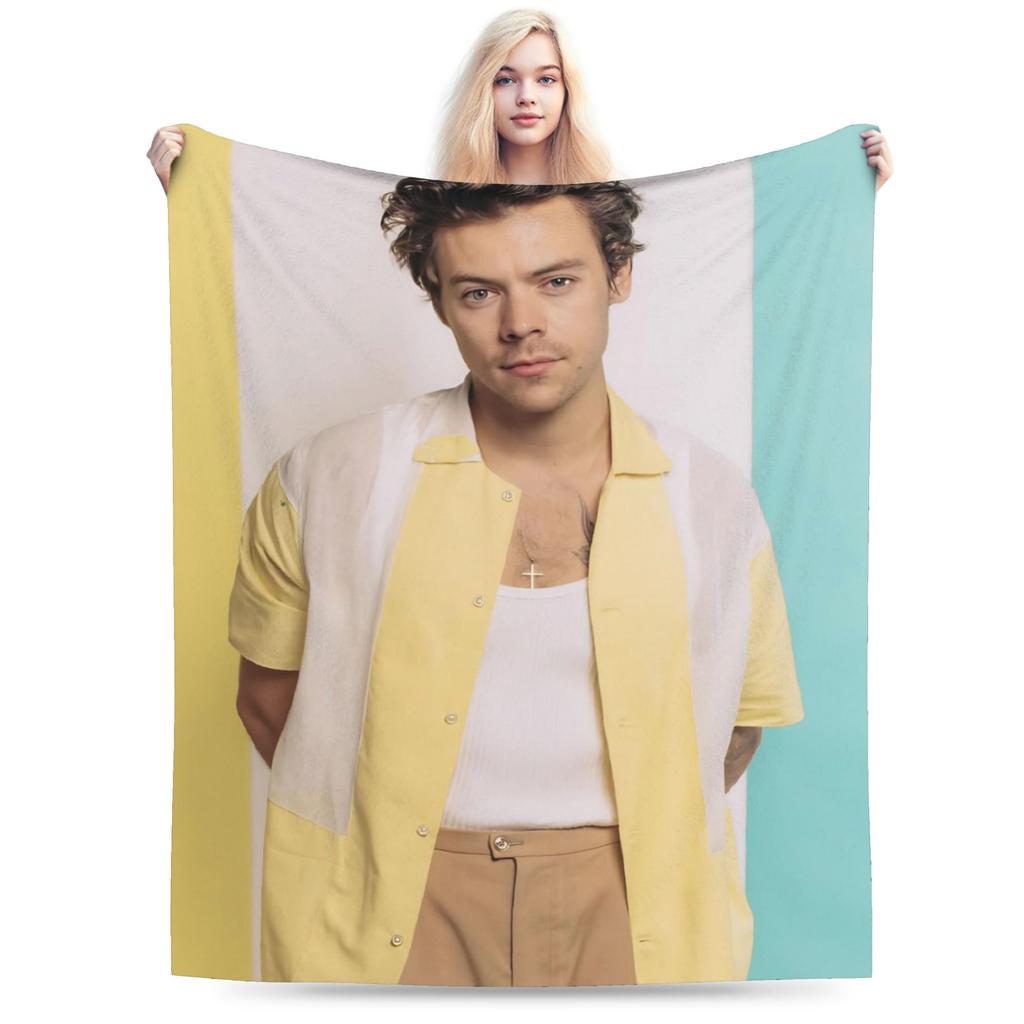 Super Soft Harryed Stylesed Kiss All the Time Throw Blanket Premium Fleece Flannel Blanket Fuzzy Plush Blankets All Season Use