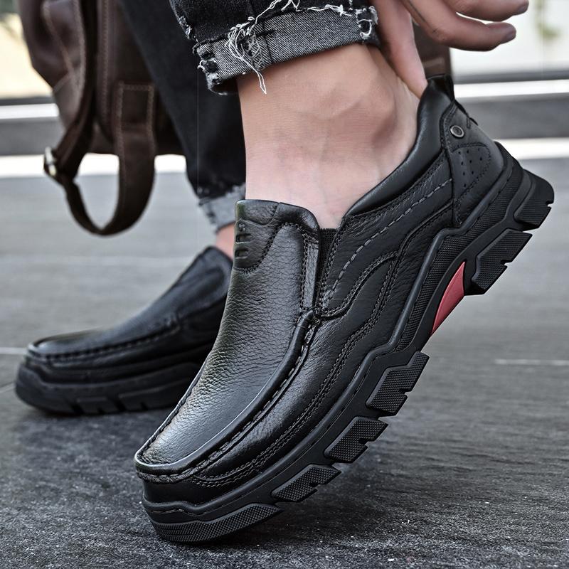 Men Loafers Luxury Slip On Boat Shoes High Quality Genuine Leather Loafer Shoes Walking Casual Shoe For Work Office Outdoor Shoe