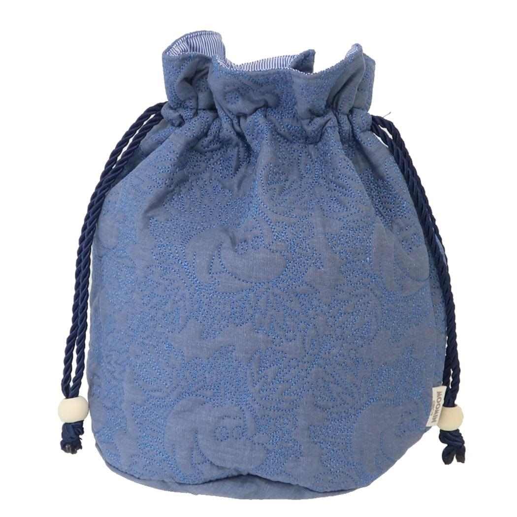 

Marushin Moomin Drawstring Quilted 1425025400 Bag, Blue,