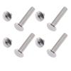 50 Sets Chicago Screw M3.5 4.5x22x9mm Round Flat Head Stainless Steel Screw Rivets for Leather