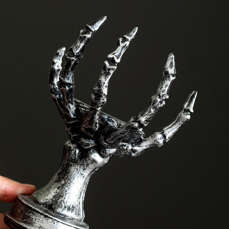 Horror Skeleton Hand Figurine Resins Candle Holders Halloween Tealight Stand Candlestick Centerpiece Decors for Festival