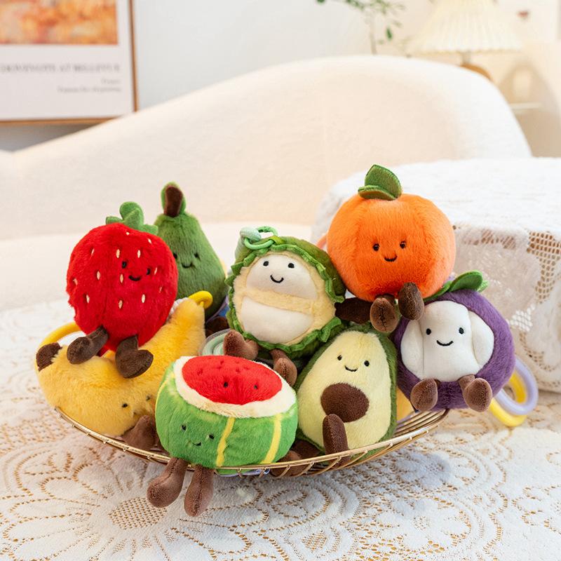 Portachiavi Peluche Varie Frutta Bambole Frutta Carine Mirtillo Pitaya Anguria Mangostano Kawaii Decorazione Borsa Regalo Per Ragazza