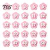 Classroom Grouping Labels 30PCS Numbered Pencil Toppers, Reusable Prevent Confusion Labels, Management System Plastic Tracking Marker Clips,