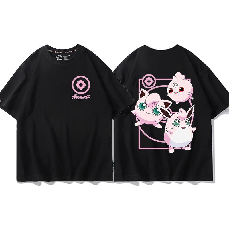Pokémon Joint Tshirt Childrens Summer Mens and Womens Geng Gui Super Dream Clothes Boys Pokémon Short Sleeves