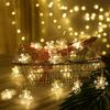 Christmas Snowflake String Lights LED Fairy Lights USB/Battery Powered Garland New Year's Wedding Party Xmas Decorations