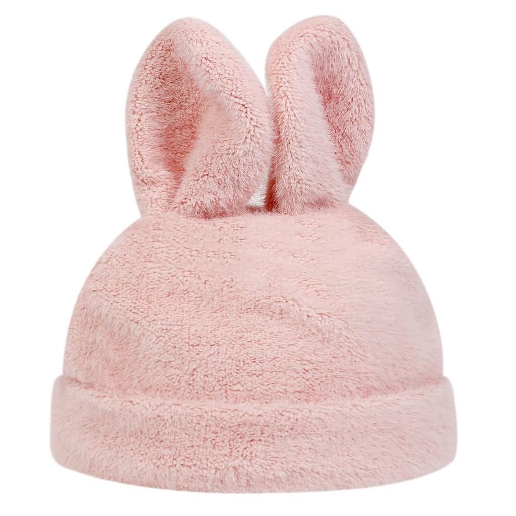 Damen Kaninchenhaar Kaninchenohren Strickmütze Paar Niedlich Winter Wärme Mütze Outdoor Freizeit Kalte Hüte Winddichte Mützen Beanie Mütze