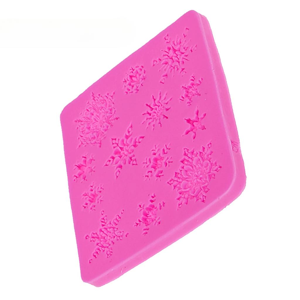 3D Weihnachtsdekorationen Schneeflocke Spitze Schokolade Party DIY Fondant Backen Kochen Kuchen Dekorationswerkzeuge Silikonform T0026