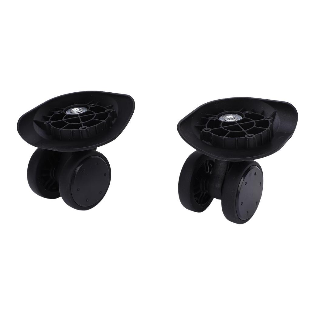 2pcs Luggage Suitcase Wheels Black Mute Universal Rotation Travel Suitcase Casters Replacement