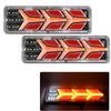 2Pcs 12V/24V Car Trailer Trucks Tail Lights Car LED Rear Tail Light Running Turn Signal Rear Lamps Lorry Bus Taillight Parts