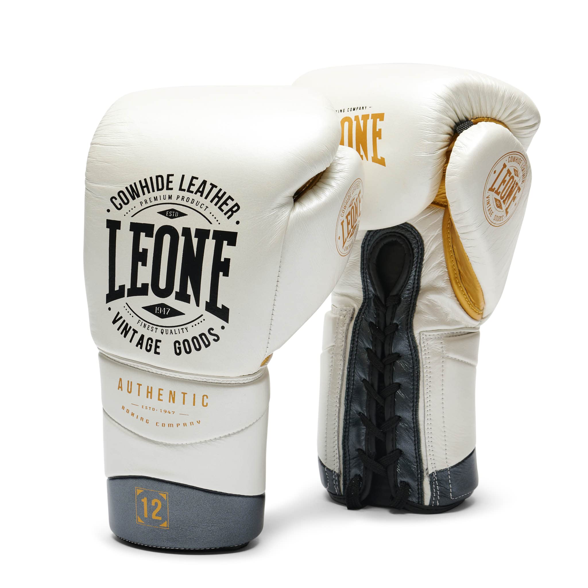 

LEONE 1947 Boxing Gloves Unisex Cowhide Outer Latex Pad Lace Type 14oz White GN116L [AUTHENTIC 2] 100% 60% / [Authentic Product] белый