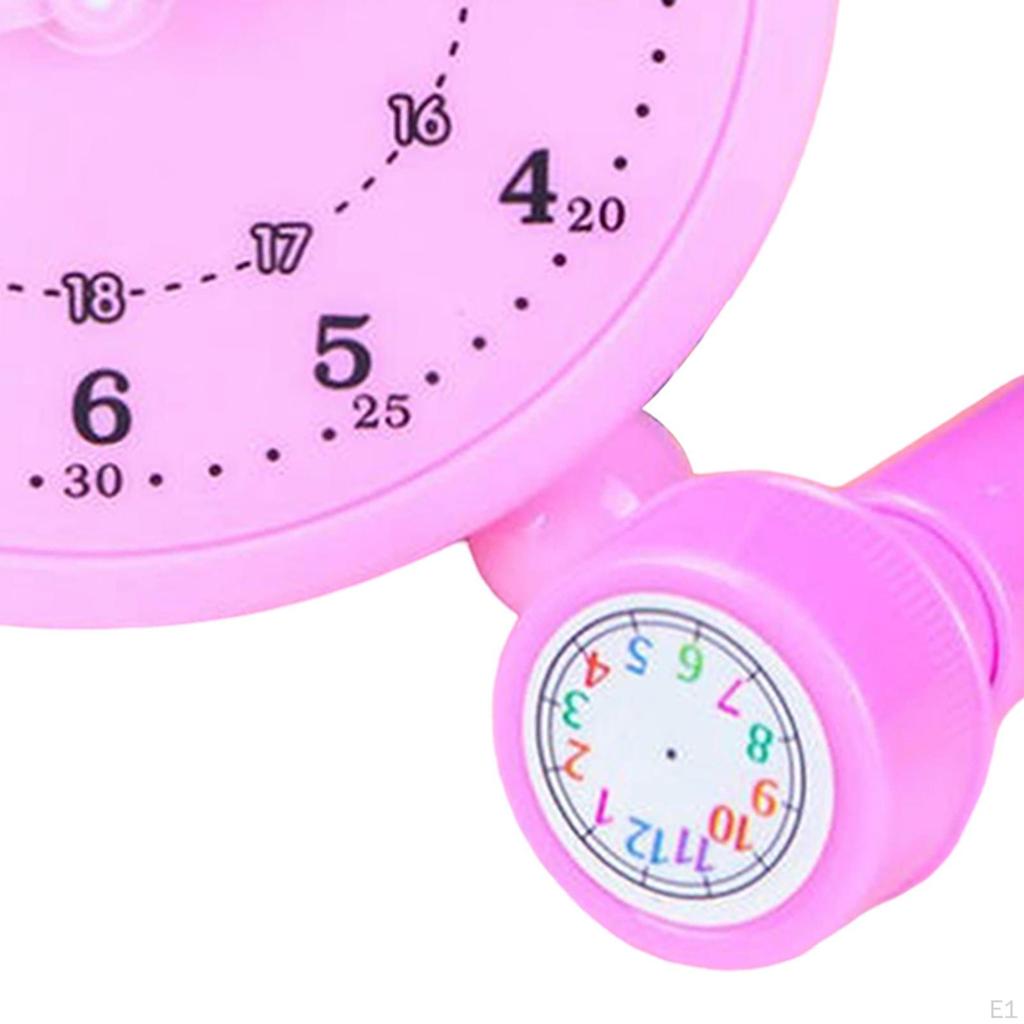 Children's Educational Clock Toy Model Set 3 Pins Linkage Time Recognition Fun Mini for