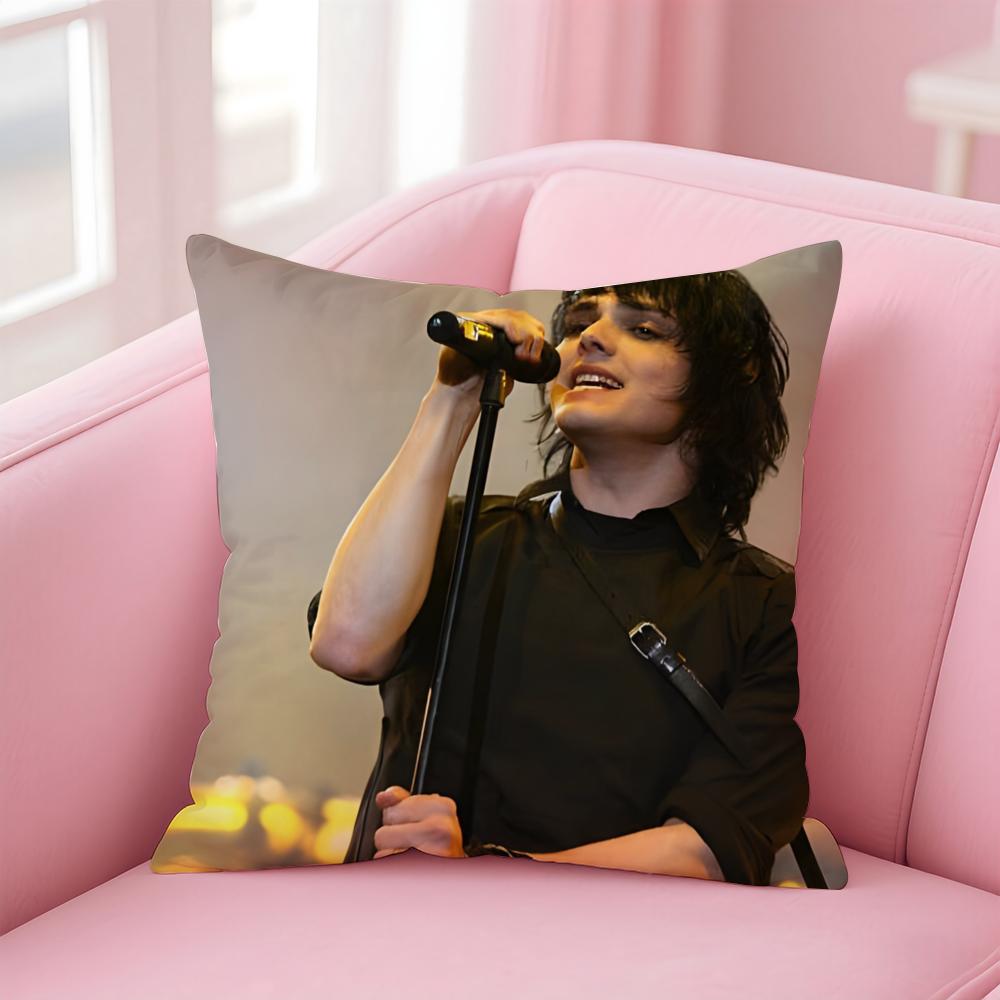 Emo Amerikanische Rockband MMy Chemical Romance Kissenbezug Kissenhülle Kurzer Plüsch Verdeckter Reißverschluss Raum Sofakissenbezug