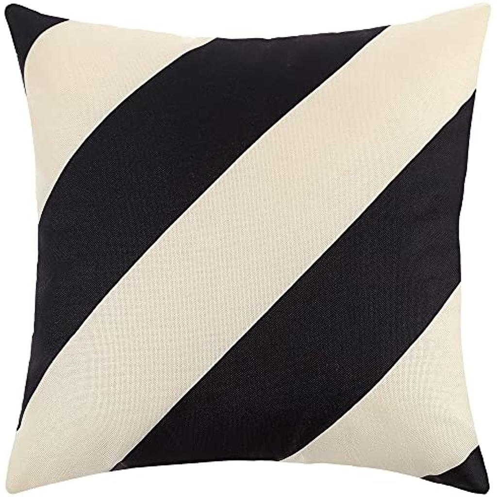 Cushion Cover 45X45Cm, Modern Cushion Cover Pillowcase Decorative Sofa Car Bed Chair Geometric Linen