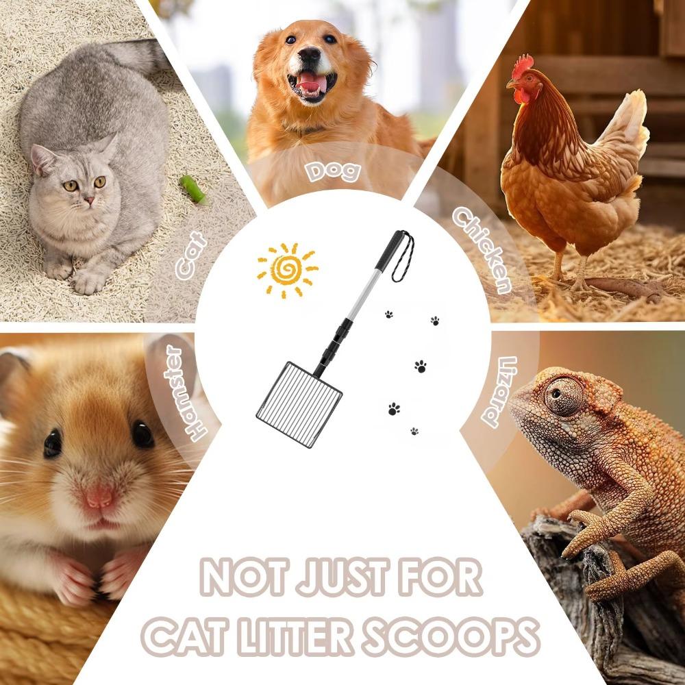Easy To Clean Cat Litter Scoop Metal Kitten Litter Shovel Durable Cat Poop Spoon Pet Supplies