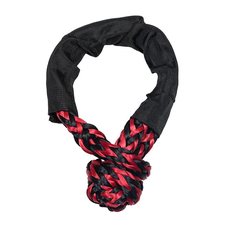 Soft Shackle Synthetic Rope Heavy Duty Offroad Tow Shackle Strap with Protective Sleeve for Jeep Truck SUV
