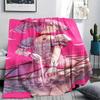1PC Puella Magi Madoka Magica Print Flannel Blanket, High Quality All Seasons, Home Decor, Warmth and Comfort, Perfect for Christmas Gifts