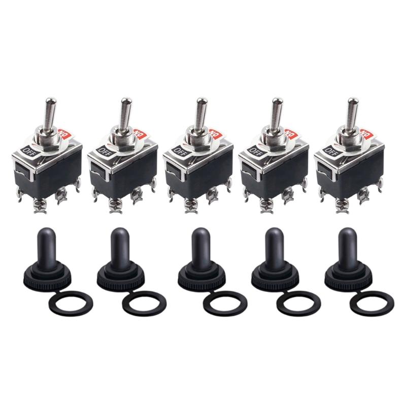 IP65 Rate 2 Pin Toggle Switches 12V Marine Use 15A Capacity Screw Terminal Connection Automotive Toggle Switches for Boat