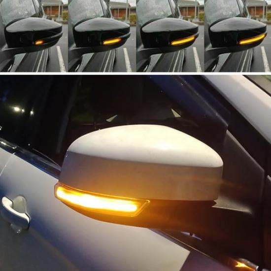 Fit Ford MK3 Focus 2012-18 SE/ST/RS Dynamic Turn Signal Side Mirror Blinker Lamp