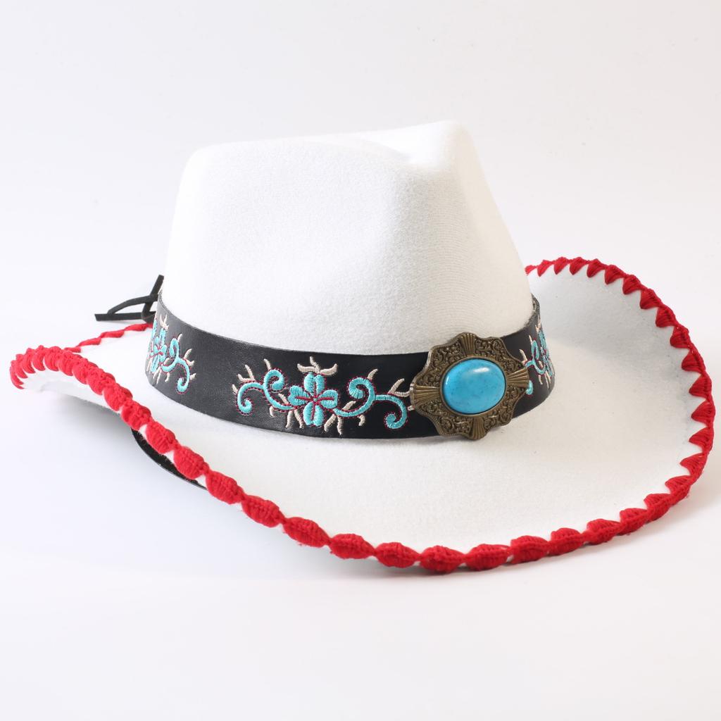 Popular European and American Classic Retro Western Cowboy Hats, Men's and Women's Fashion High-end Peach Heart Top Hats