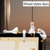 Resin Cartoon Animal Decor For Desk Car Dashboard Tv Monitor Gift Idea Cute 3D Duck Figurine Mini Resin Duck Ornament Playful