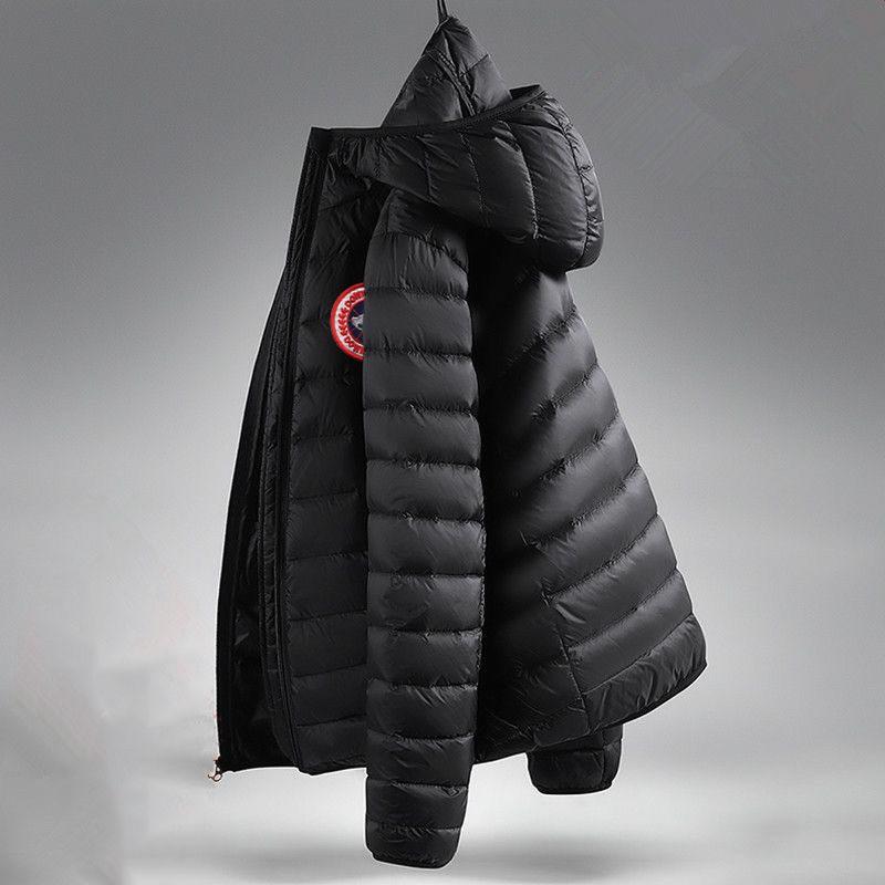 2025 Mens Lightweight Cotton Puffer Jacket Warm Casual Plus Size Short Hooded Coat Daily Wear